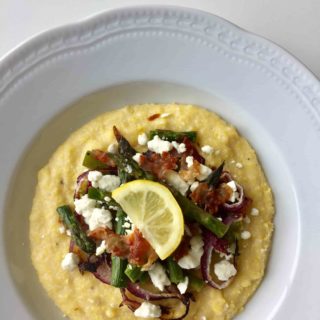 Creamy Polenta with Feta, Asparagus & Prosciutto Recipe