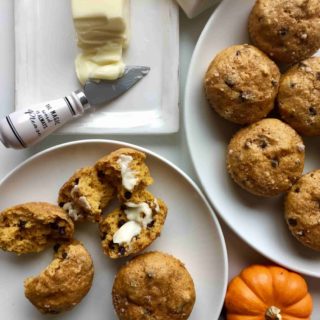 Pumpkin Banana Chocolate Chip Muffins